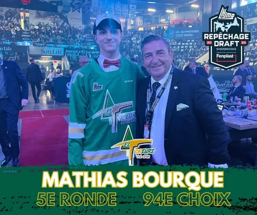 Mathias Bourque et Mario Baril au repêchage de la LHJMQ en 2023