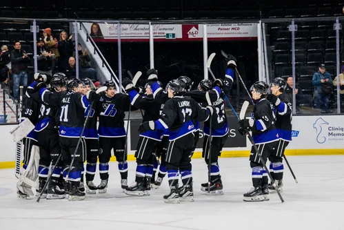 Célébration de la victoire des Olympiques