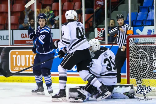 Mêlée devant le gardien des Olympiques&nbsp;